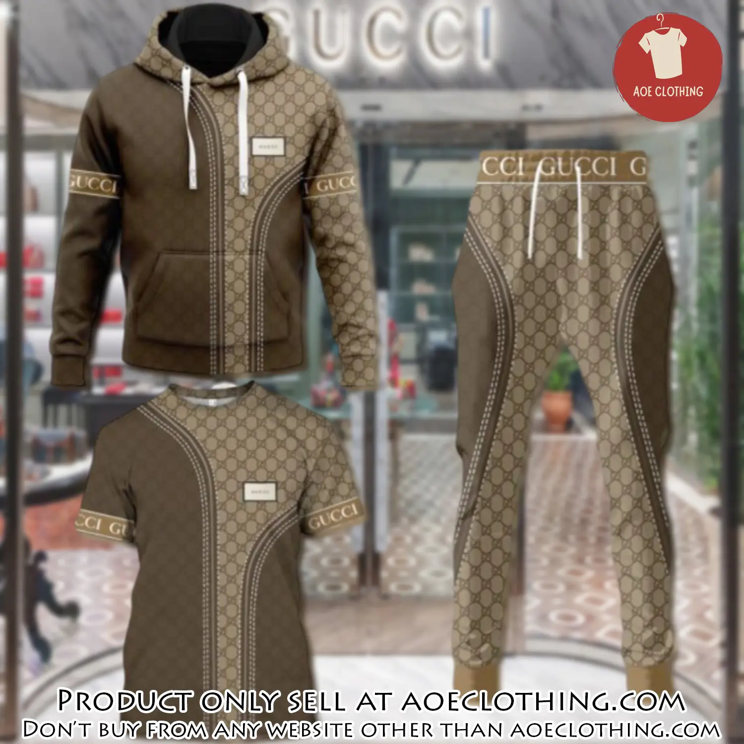 Gucci luxury brand combo tshirt hoodie long pants set trending 24 outfit sport lcs1031 aoe1445730